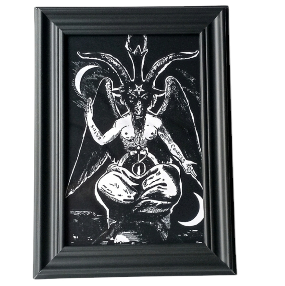 Baphomet Gothic Occult Vintage Satanic Pagan Art Gpthic Dark Goth Punk Art Decof